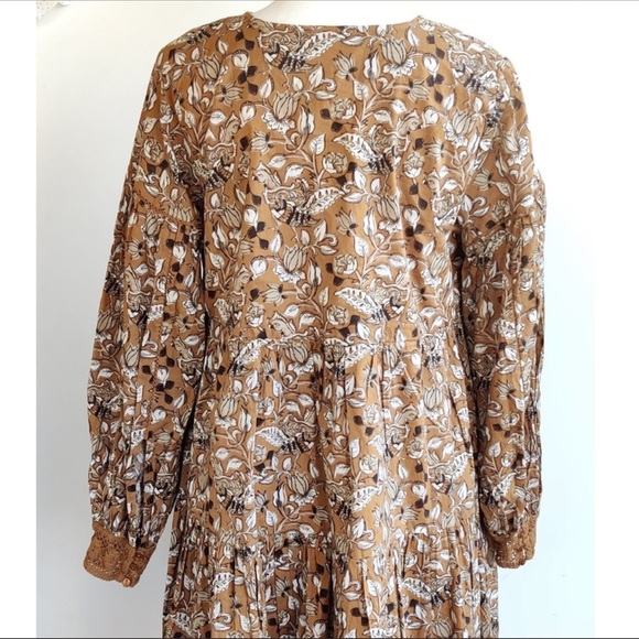 Anthropologie Dress Let Me Be Jemma Tan Size 8 Boho - Picture 14 of 16